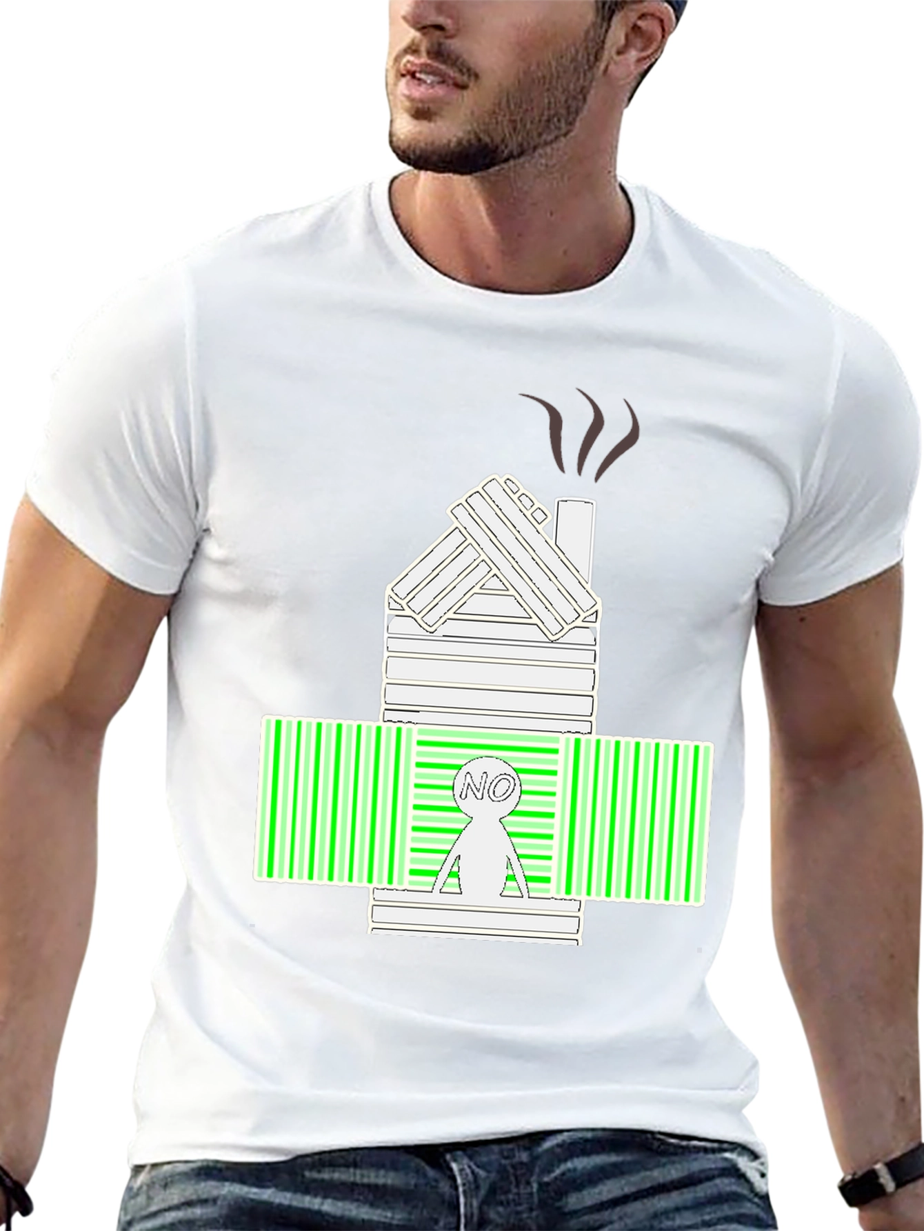 Unique Graphic Tee:  No Cabin Barcode Design