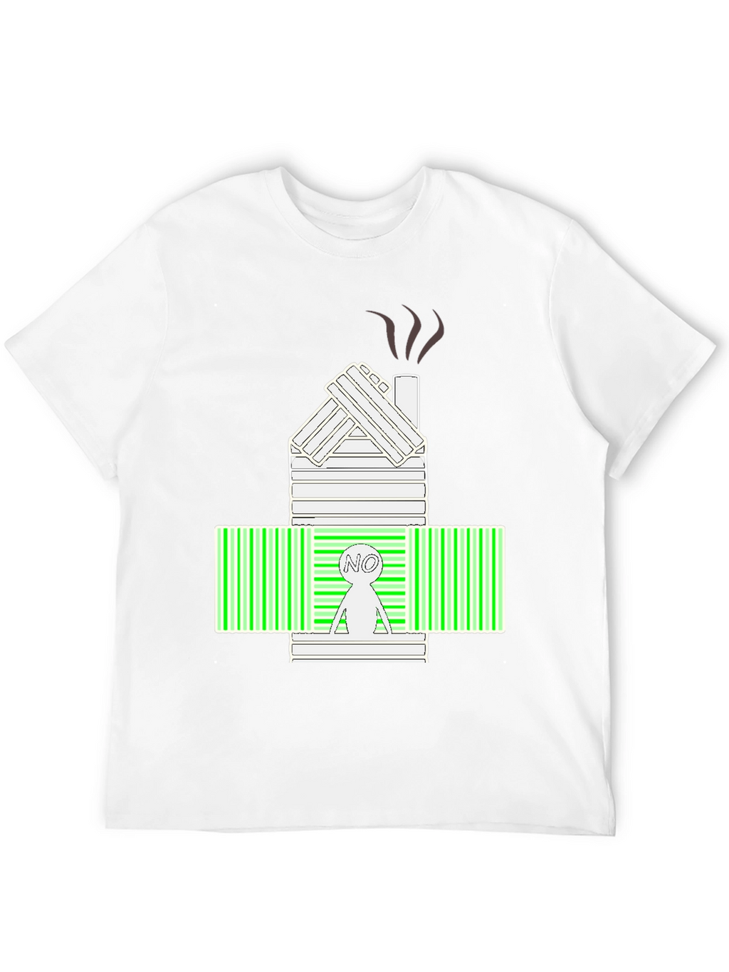 Unique Graphic Tee:  No Cabin Barcode Design