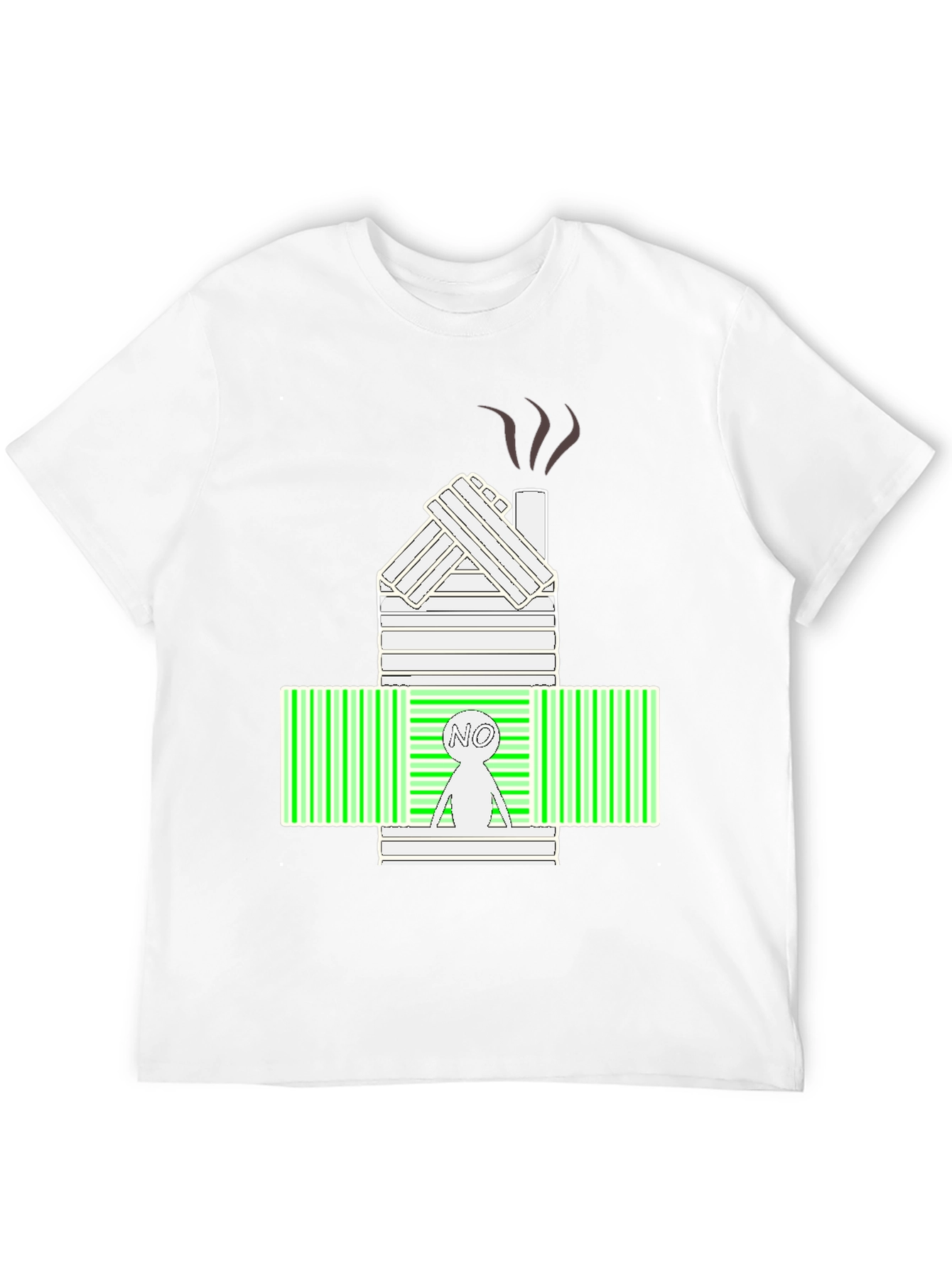 Unique Graphic Tee:  No Cabin Barcode Design
