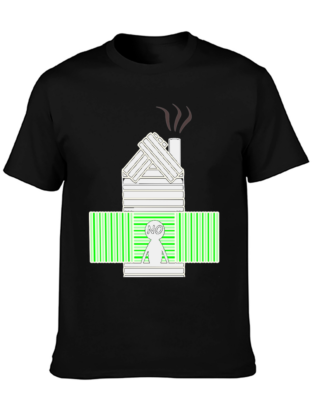 Unique Graphic Tee:  No Cabin Barcode Design