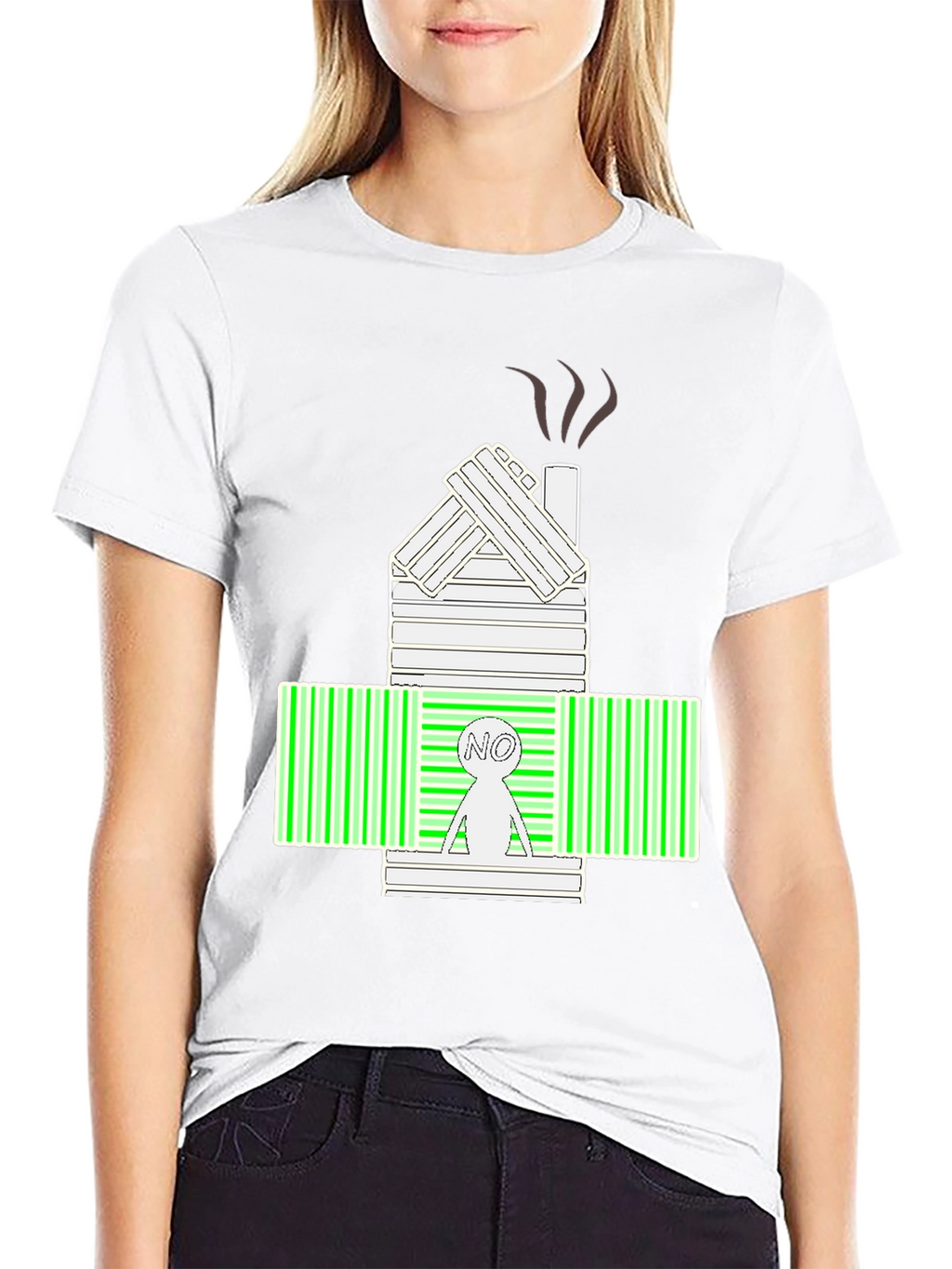 Unique Graphic Tee:  No Cabin Barcode Design