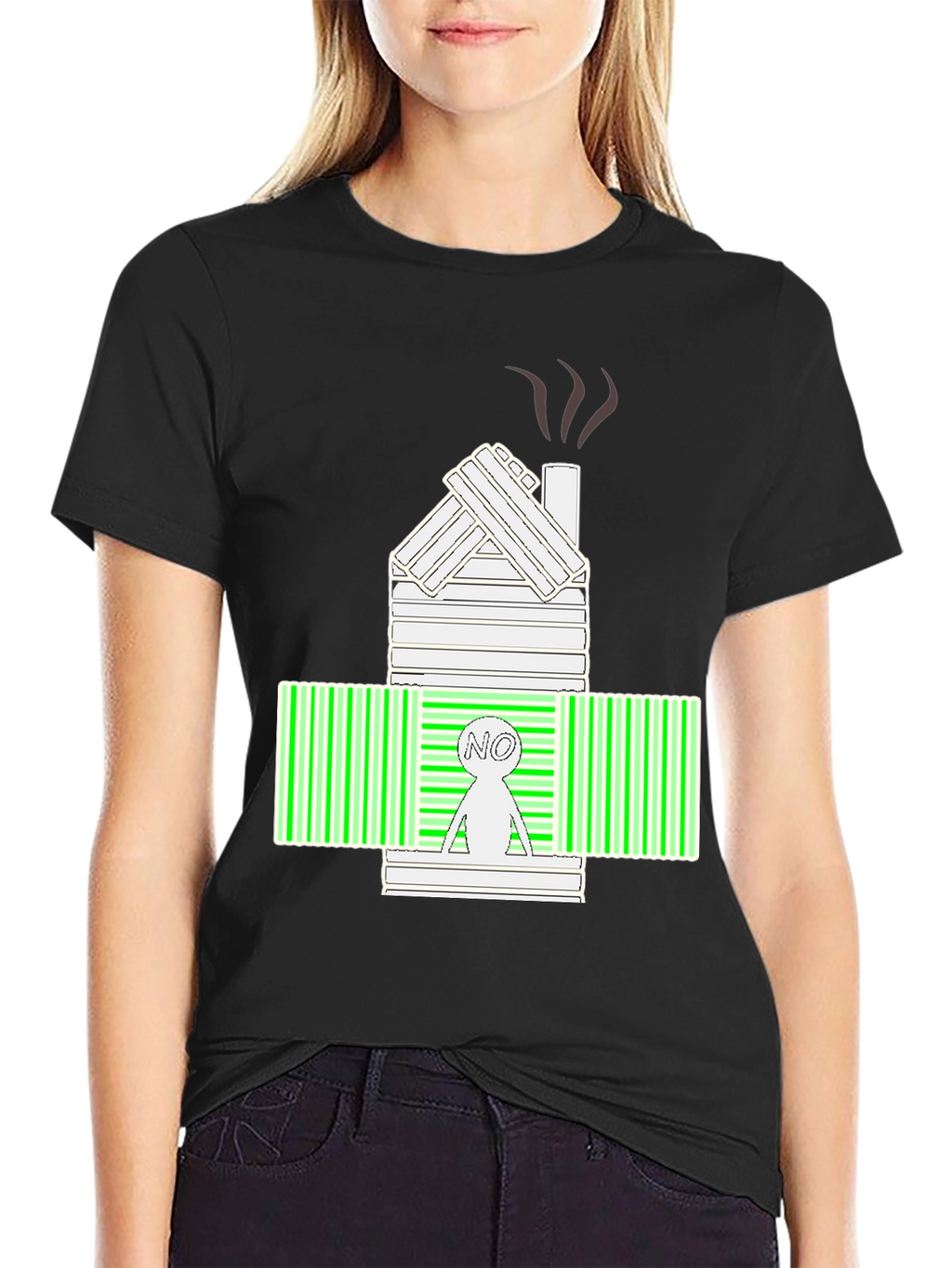 Unique Graphic Tee:  No Cabin Barcode Design