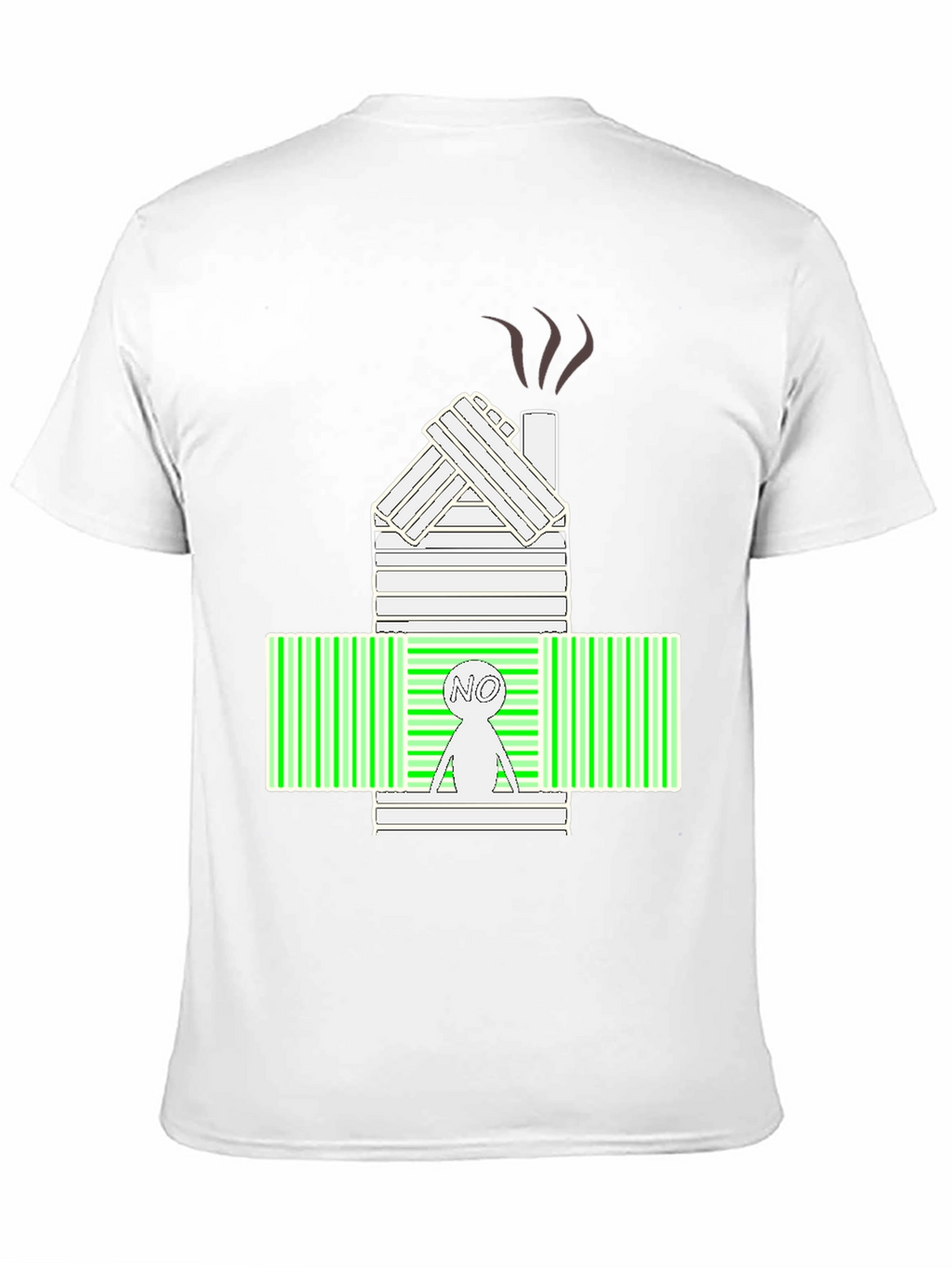 Unique Graphic Tee:  No Cabin Barcode Design