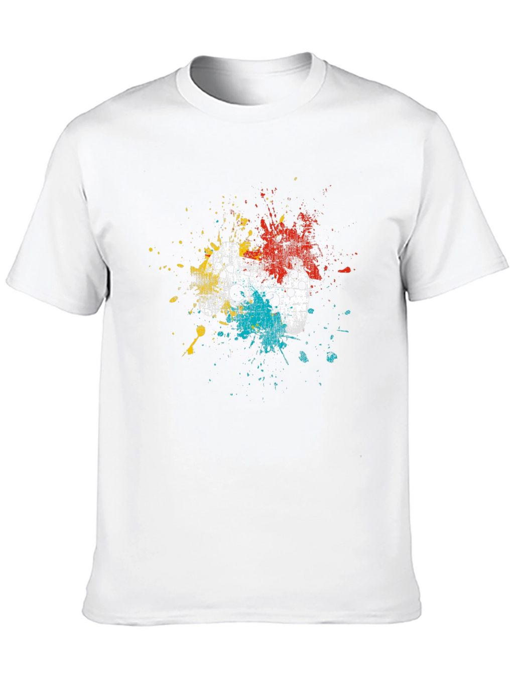 Gamer Controller Splatter Graphic T-Shirt - Black