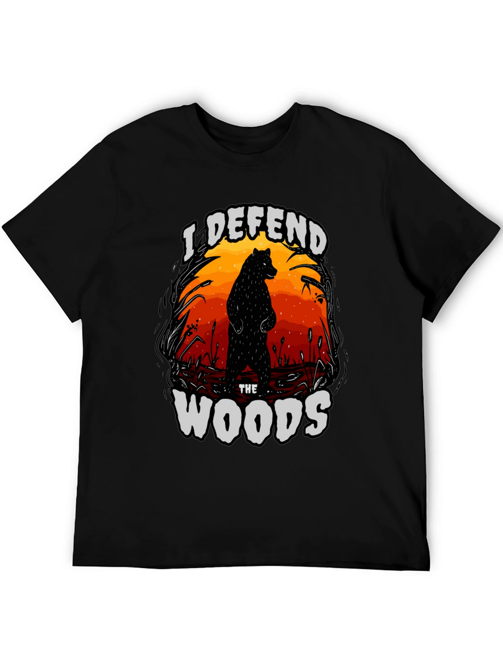 I Defend The Woods Graphic Tee - Black