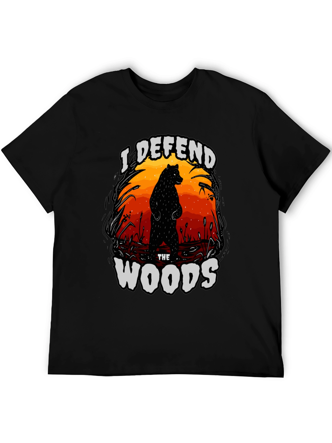 I Defend The Woods Graphic Tee - Black