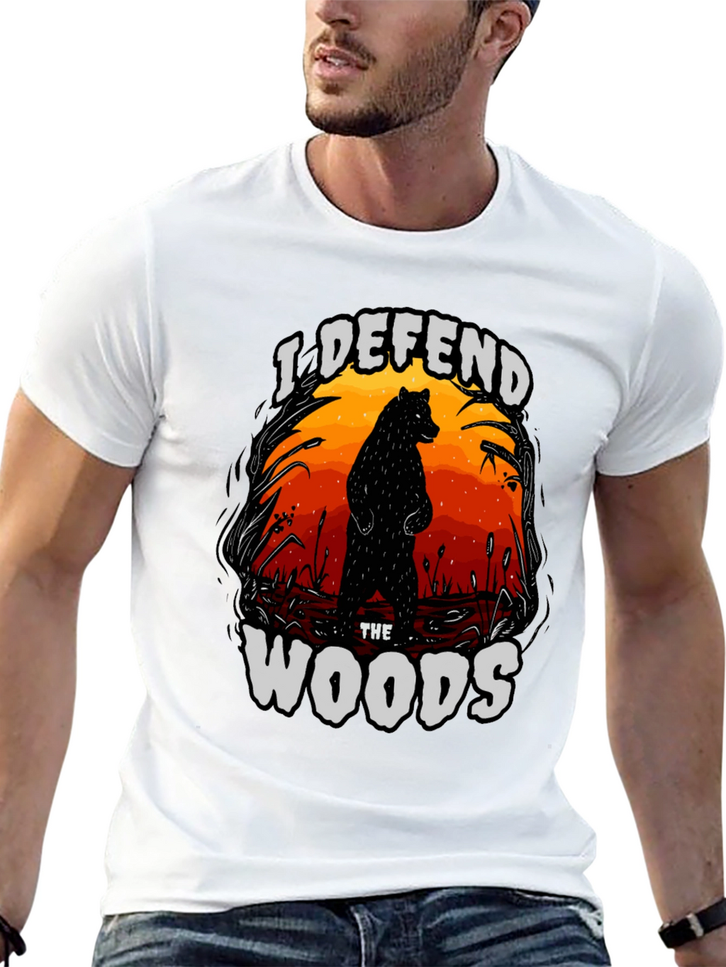 I Defend The Woods Graphic Tee - Black