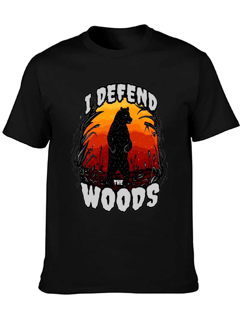 I Defend The Woods Graphic Tee - Black