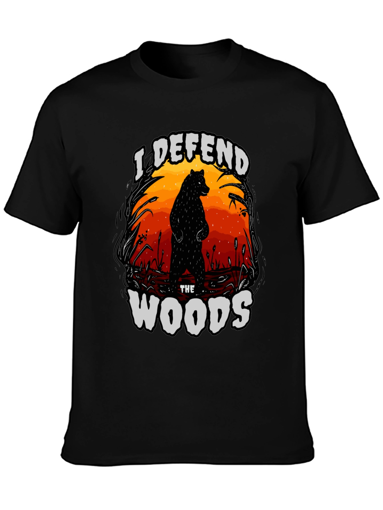I Defend The Woods Graphic Tee - Black