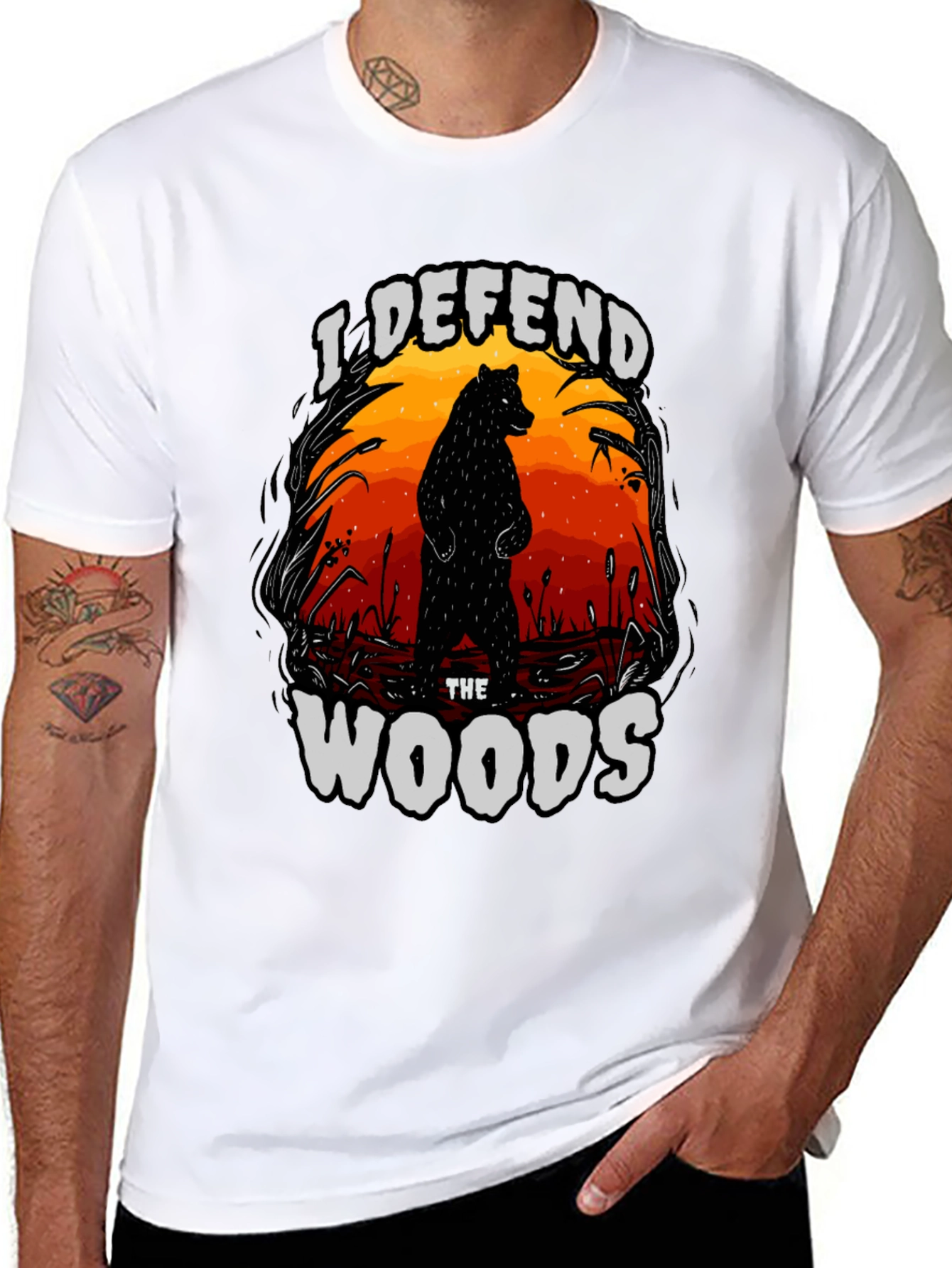 I Defend The Woods Graphic Tee - Black