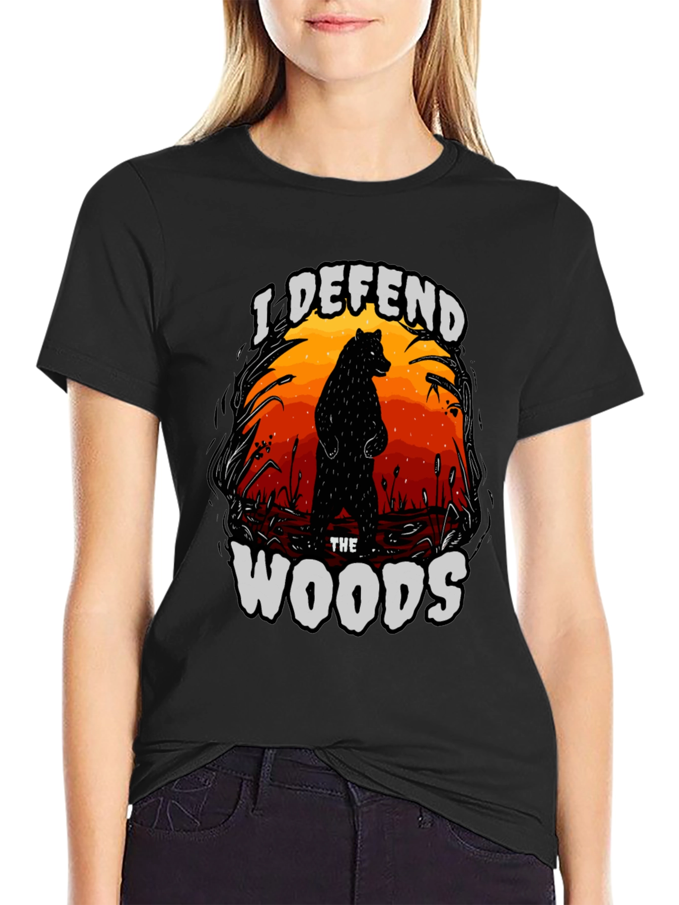 I Defend The Woods Graphic Tee - Black