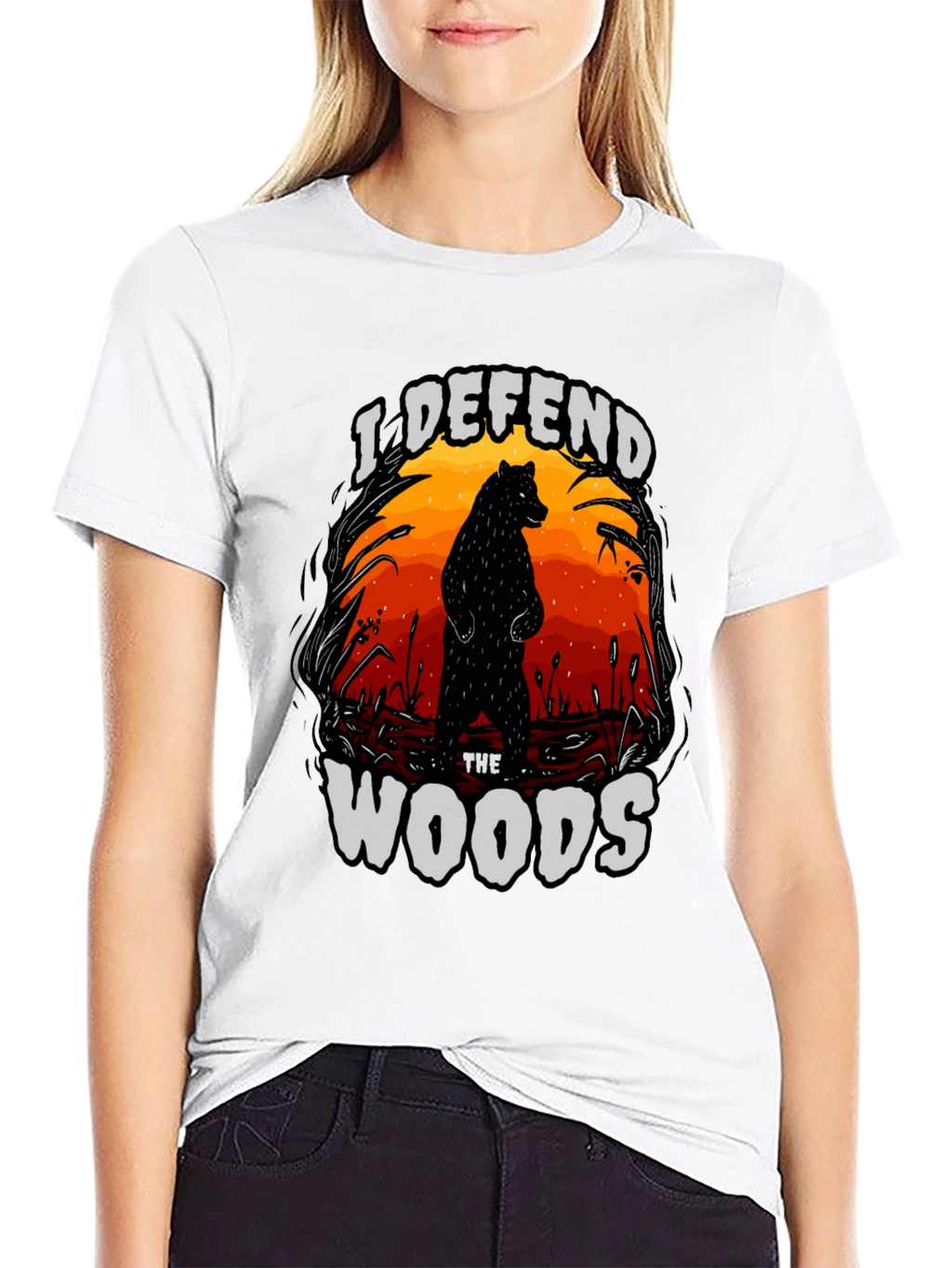 I Defend The Woods Graphic Tee - Black