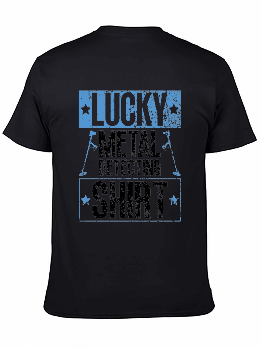Lucky Metal Detecting Shirt - Black Graphic Tee