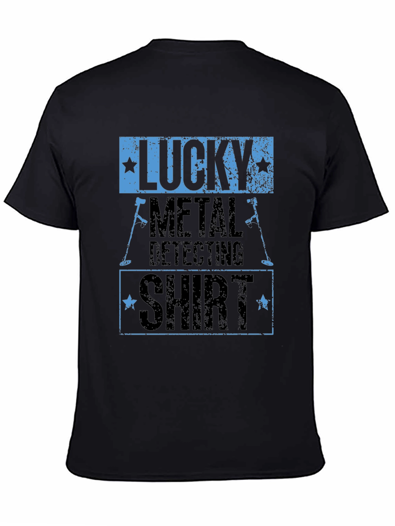 Lucky Metal Detecting Shirt - Black Graphic Tee