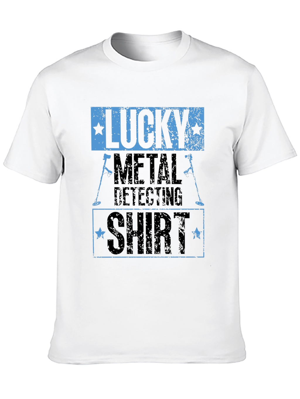 Lucky Metal Detecting Shirt - Black Graphic Tee