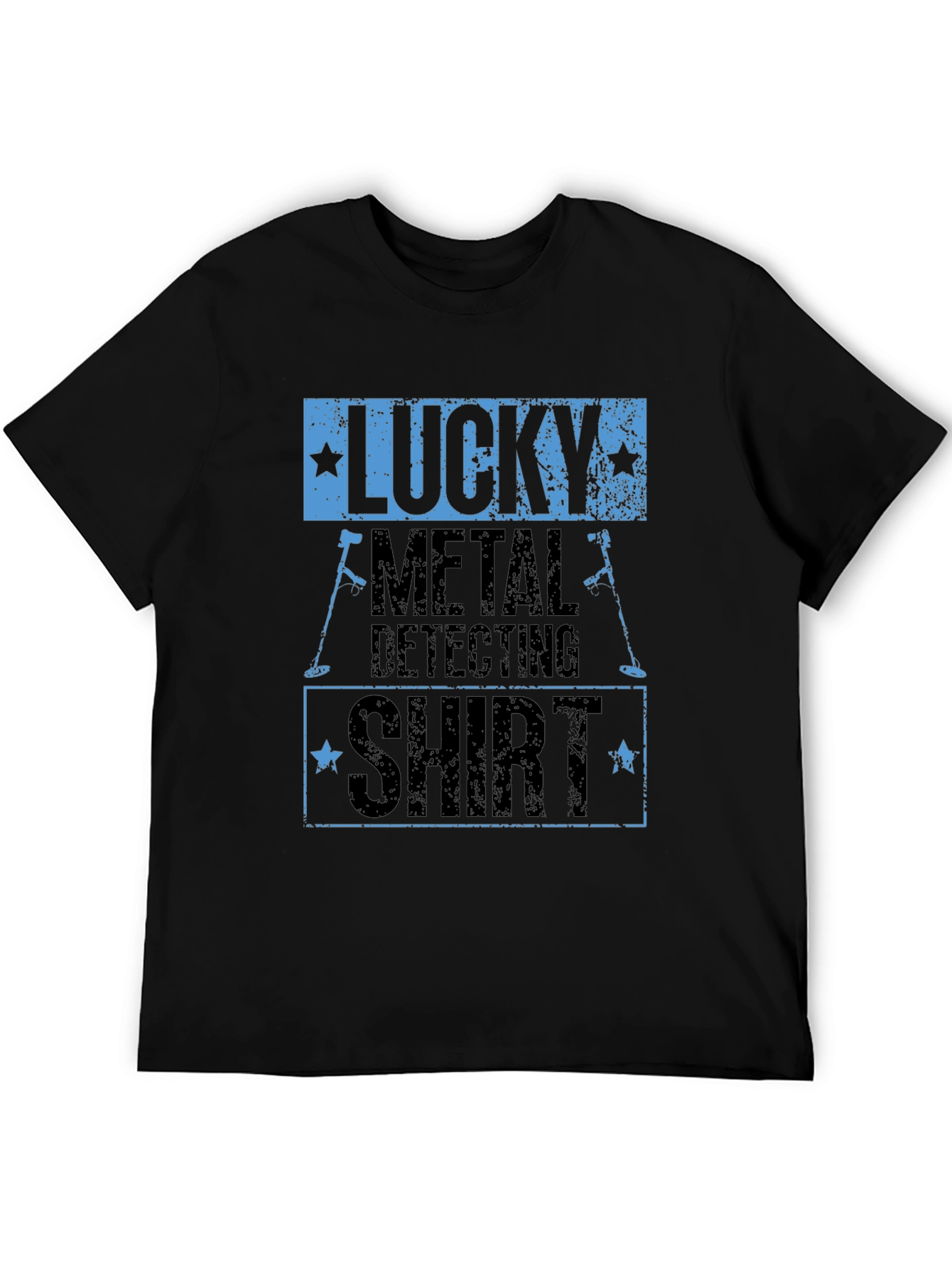 Lucky Metal Detecting Shirt - Black Graphic Tee