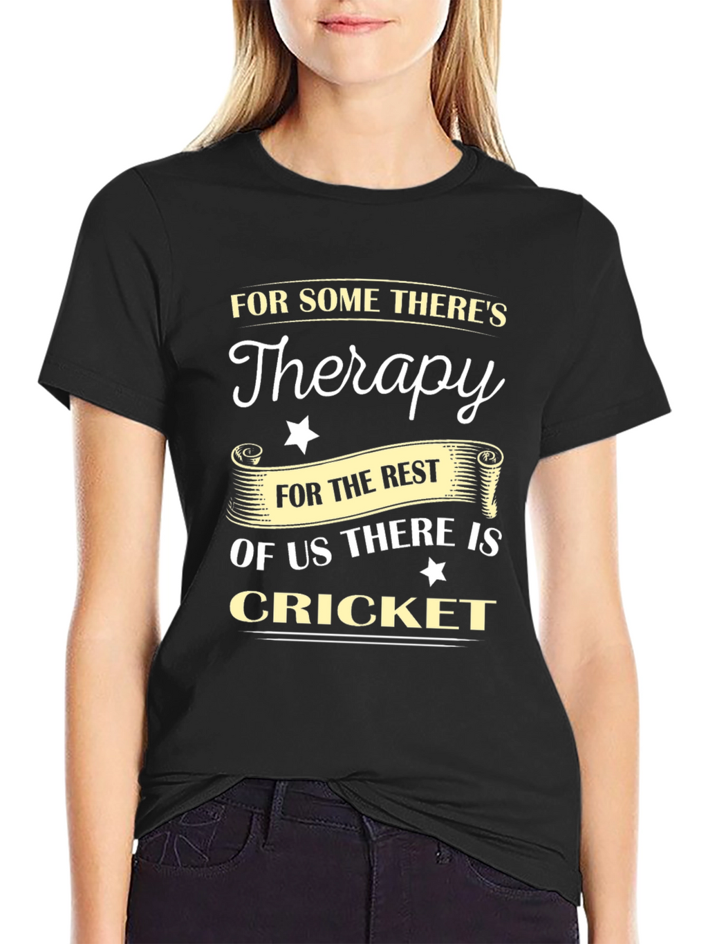 Cricket Therapy T-Shirt - Soft Cotton Black Tee