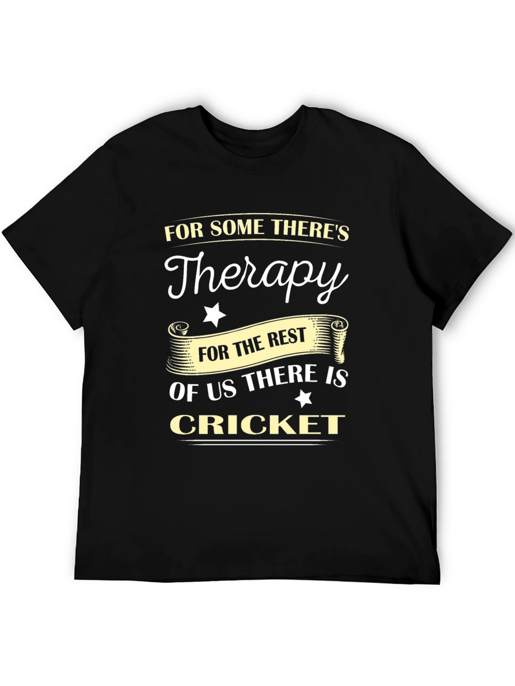 Cricket Therapy T-Shirt - Soft Cotton Black Tee