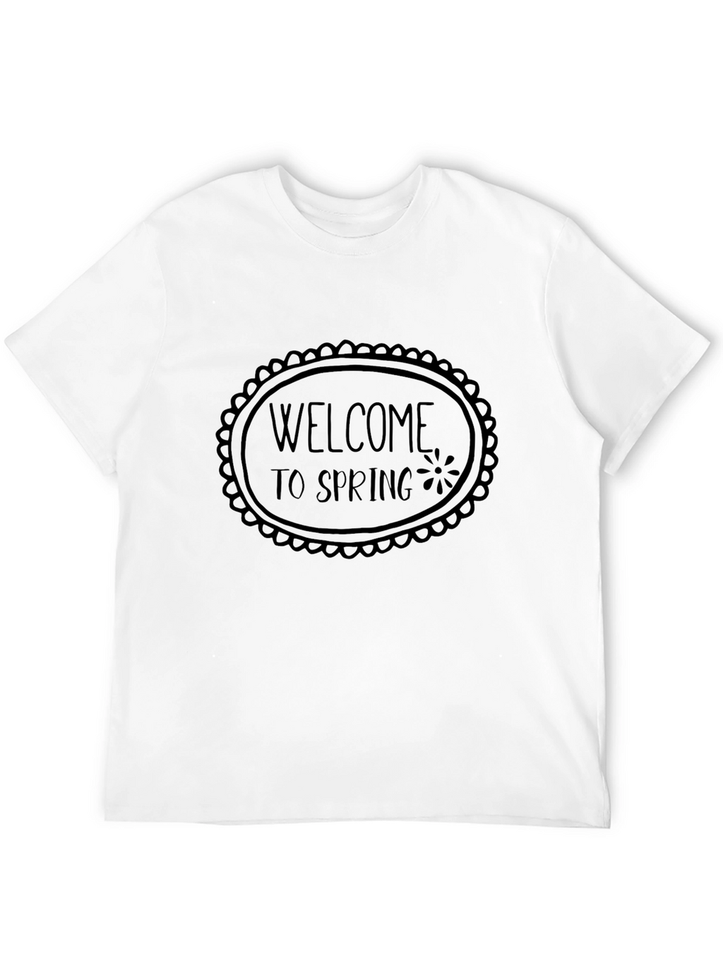 Welcome to Spring Black Graphic Tee
