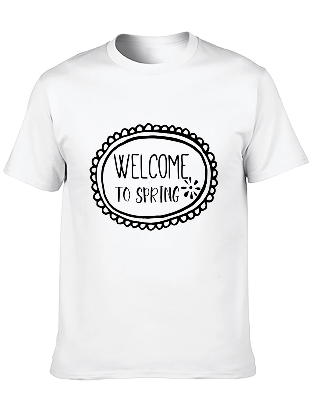 Welcome to Spring Black Graphic Tee