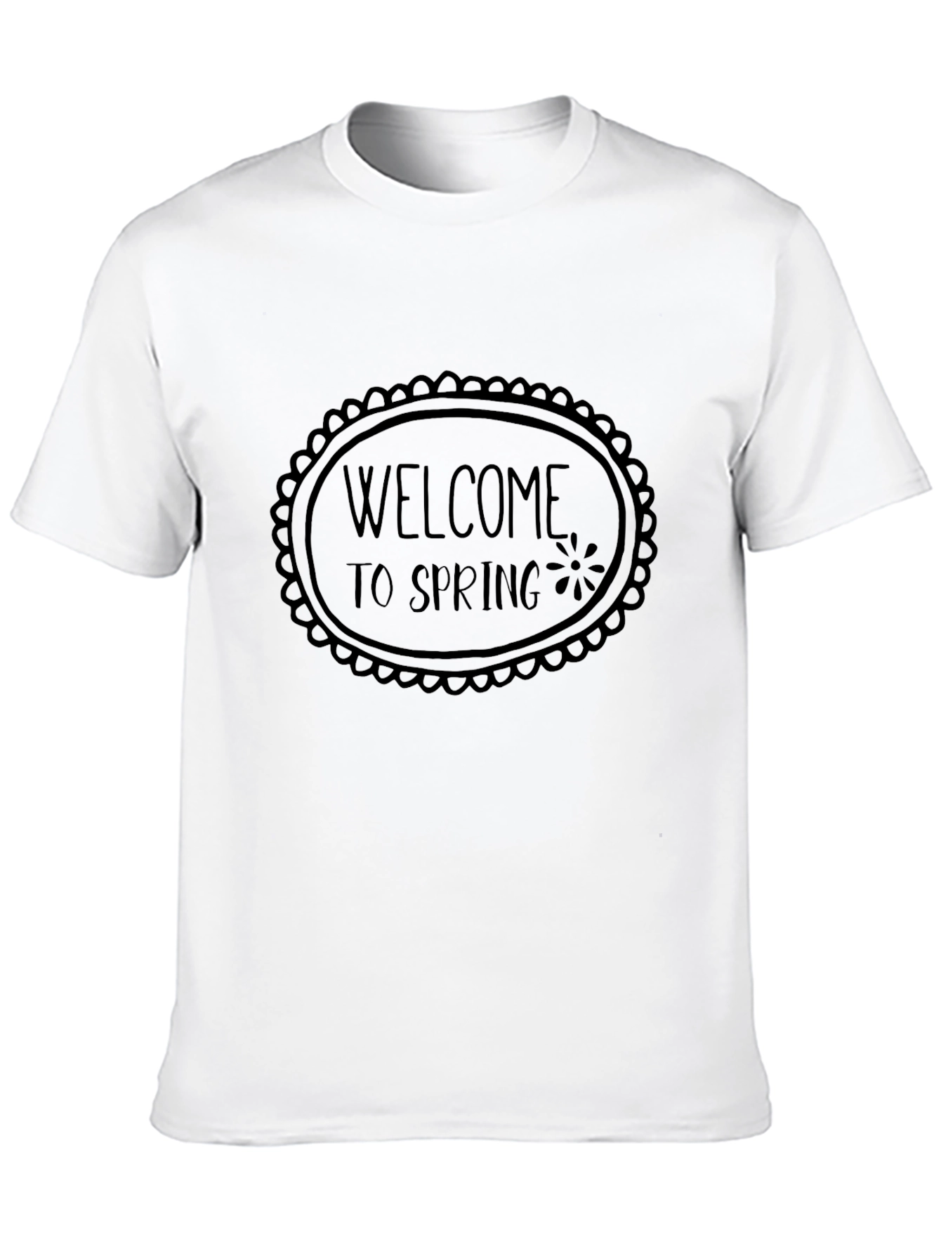 Welcome to Spring Black Graphic Tee
