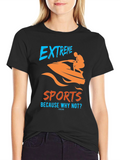Extreme Sports Graphic T-Shirt - Black
