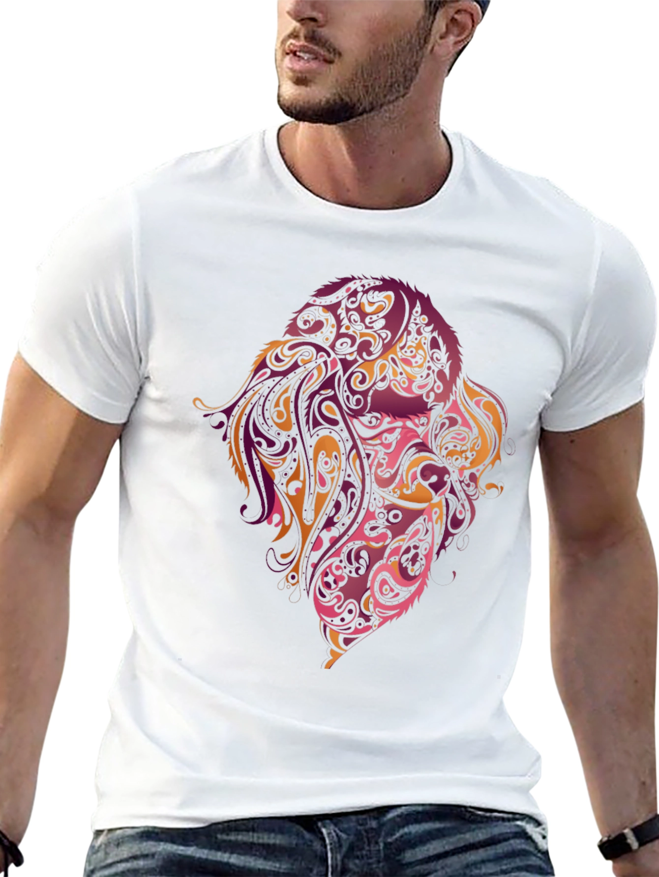 Abstract Dog Art T-Shirt – Colorful Dog Lover Graphic Tee
