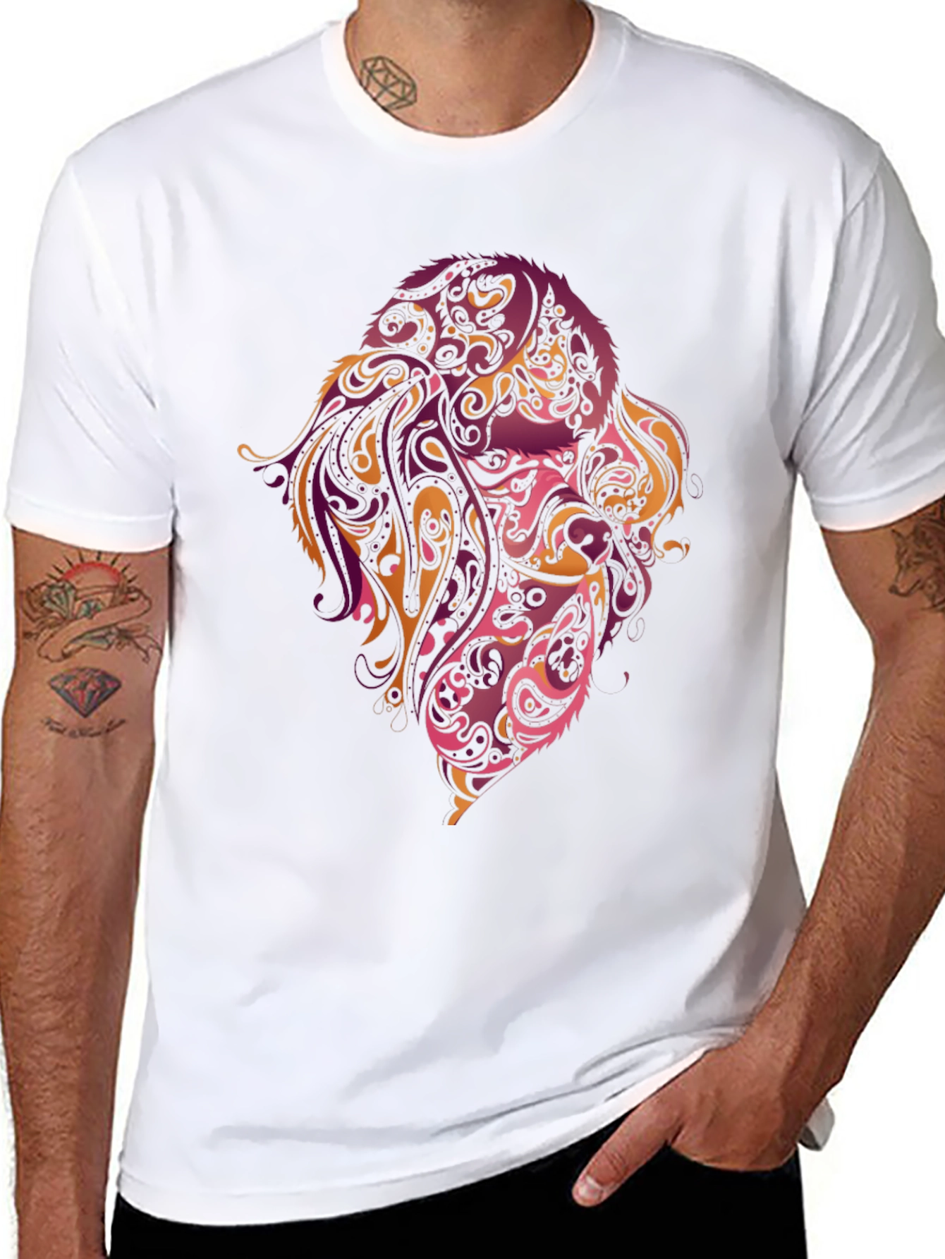 Abstract Dog Art T-Shirt – Colorful Dog Lover Graphic Tee
