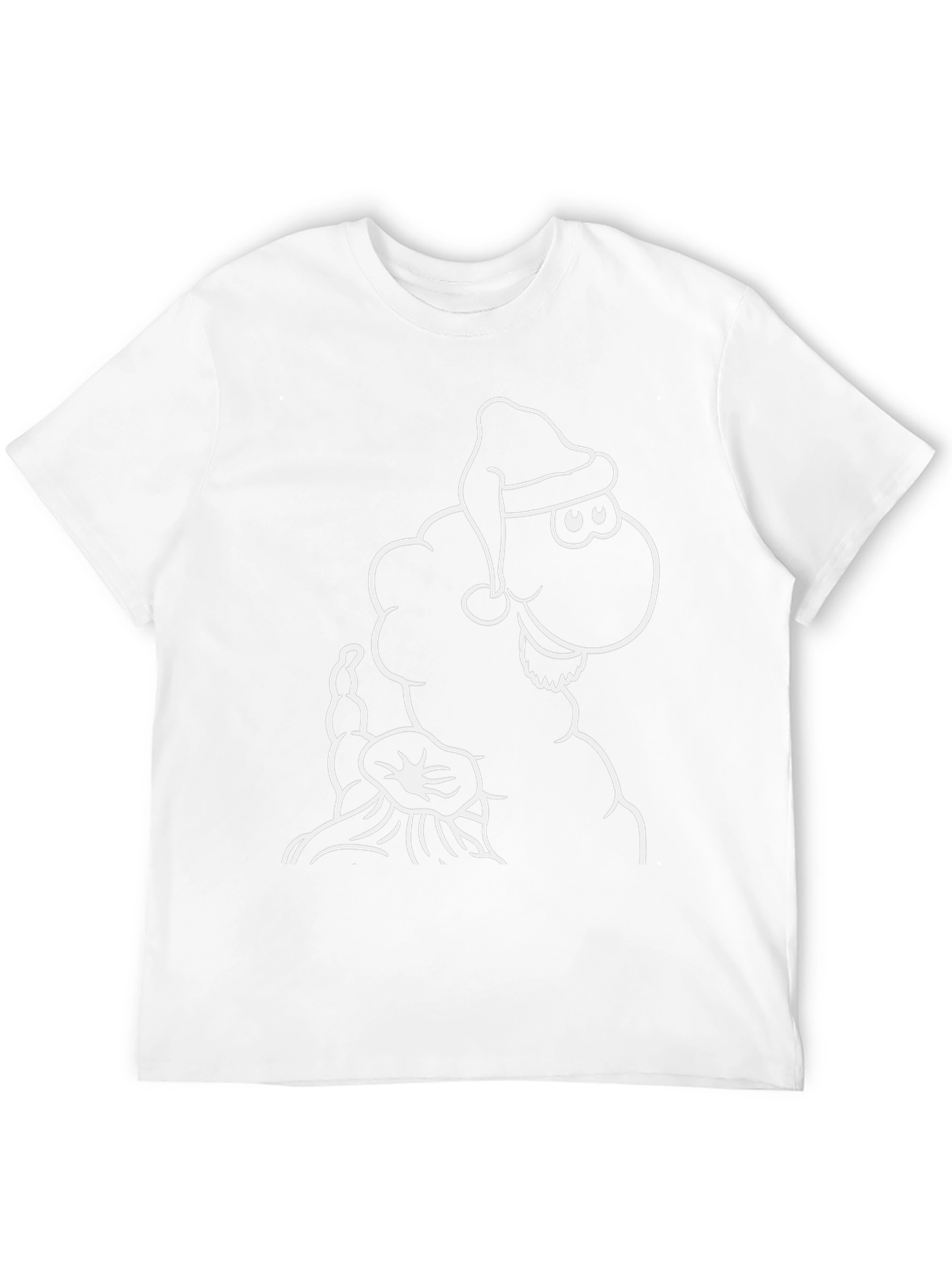 Novelty Cartoon Sheep Santa Hat Graphic Tee