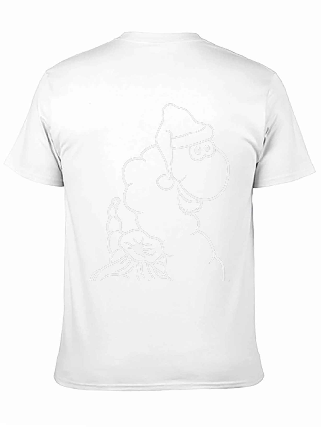 Novelty Cartoon Sheep Santa Hat Graphic Tee