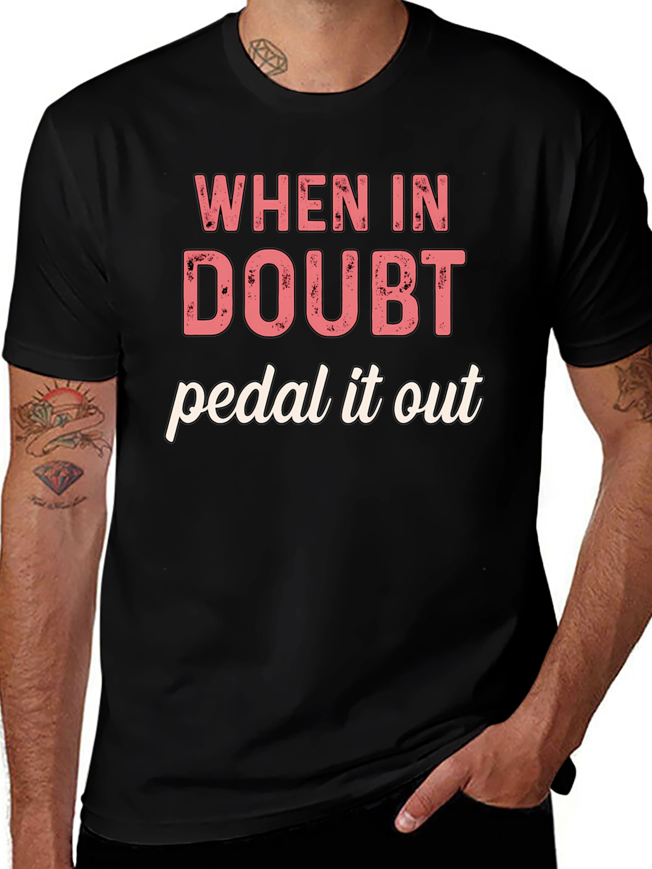 When in Doubt Pedal It Out Graphic T-Shirt