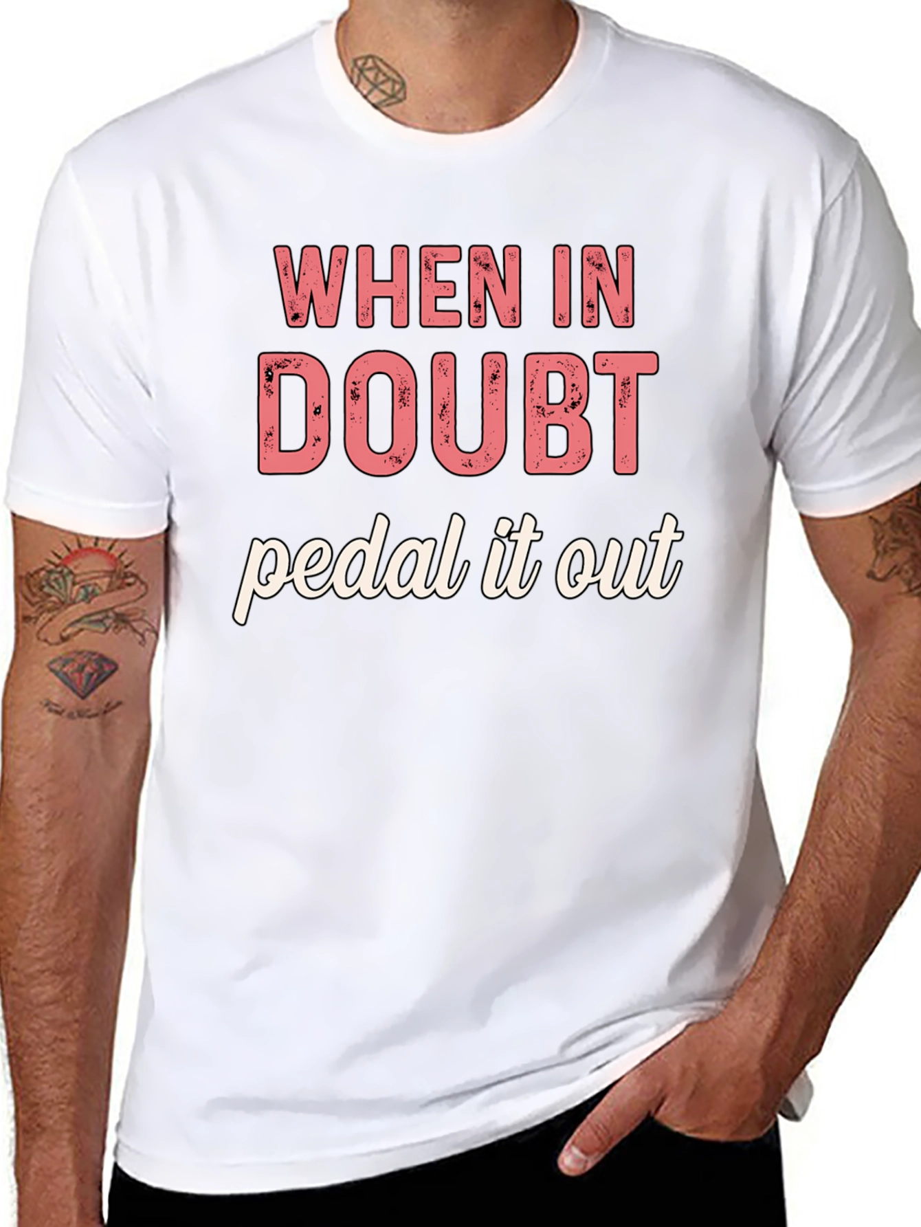 When in Doubt Pedal It Out Graphic T-Shirt