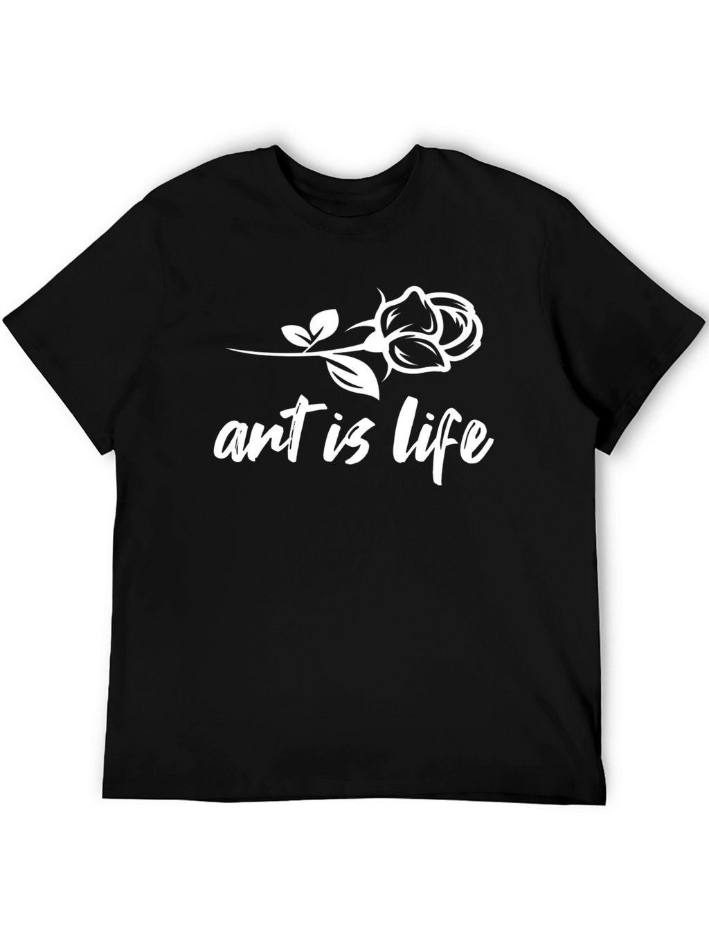 Art is Life Graphic Tee - Black Cotton T-Shirt