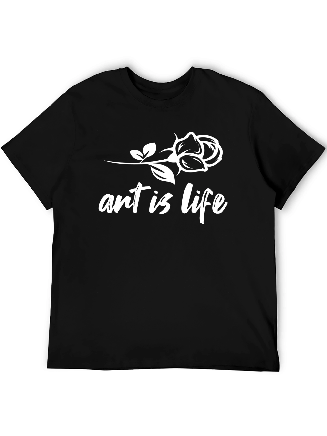 Art is Life Graphic Tee - Black Cotton T-Shirt