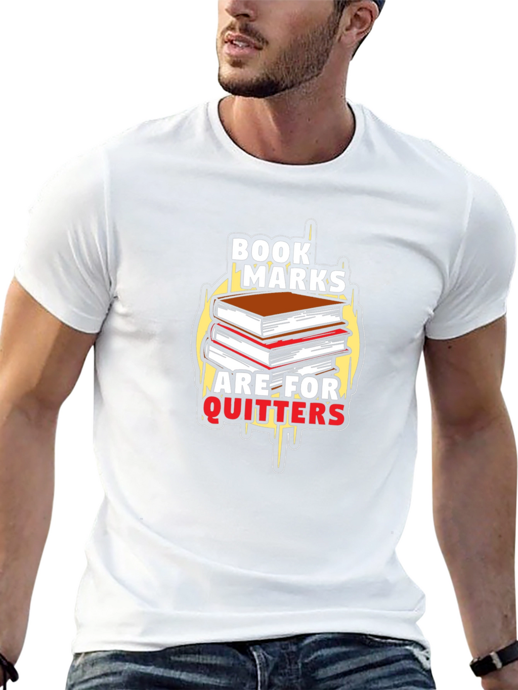 Bookmarks Are For Quitters Black T-Shirt