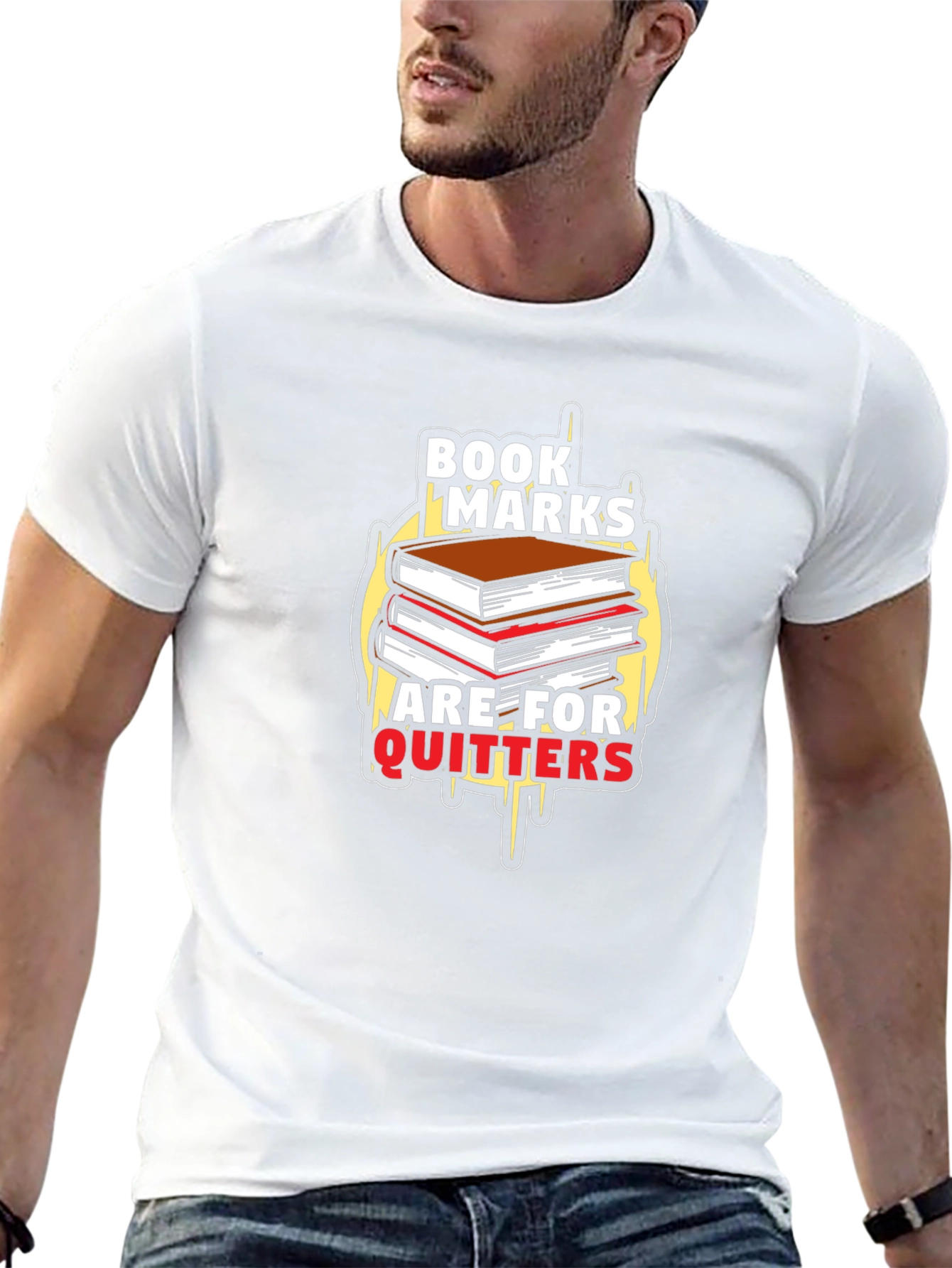 Bookmarks Are For Quitters Black T-Shirt