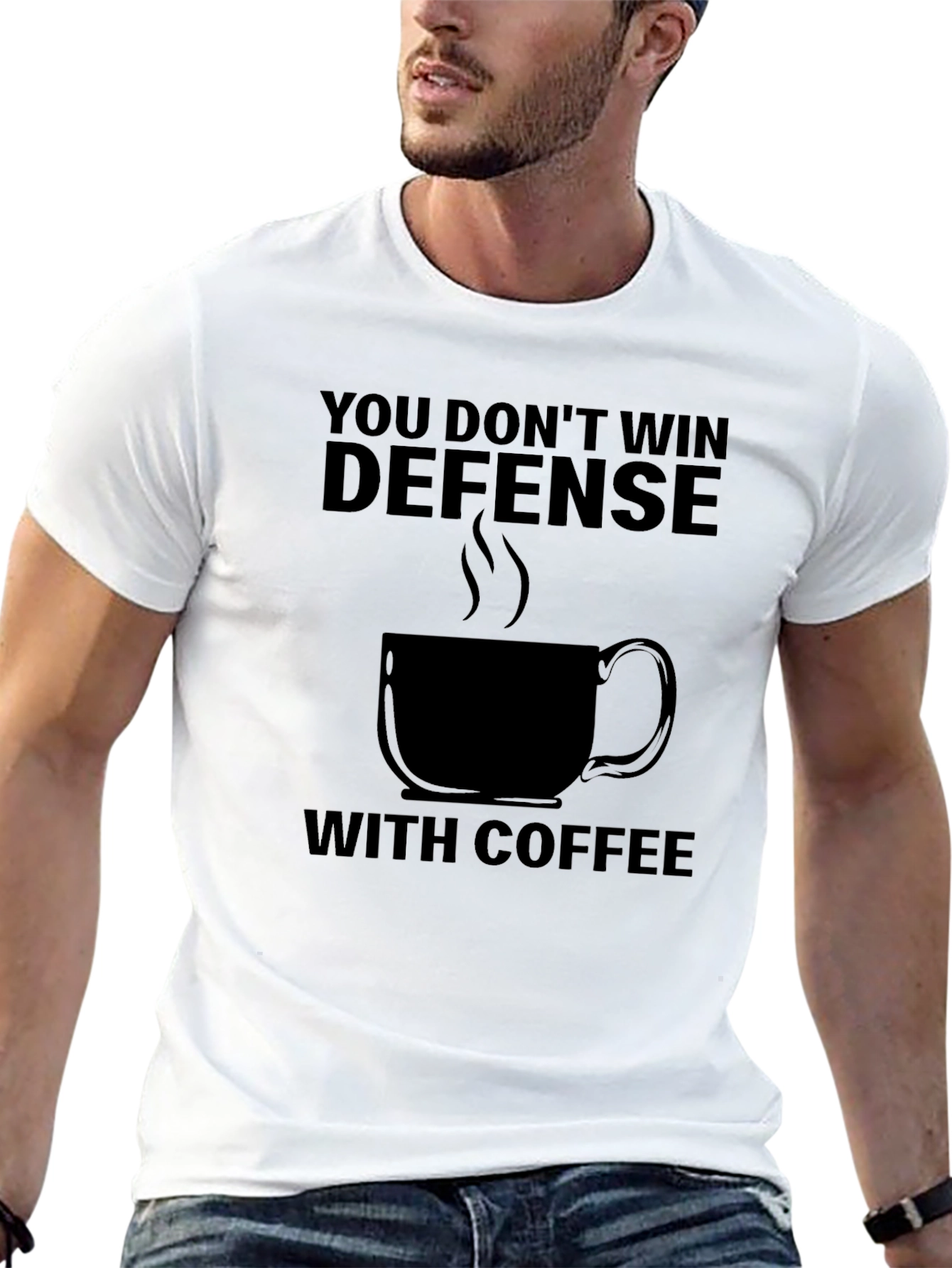 Defense Coffee T-Shirt - Sarcastic Graphic Tee