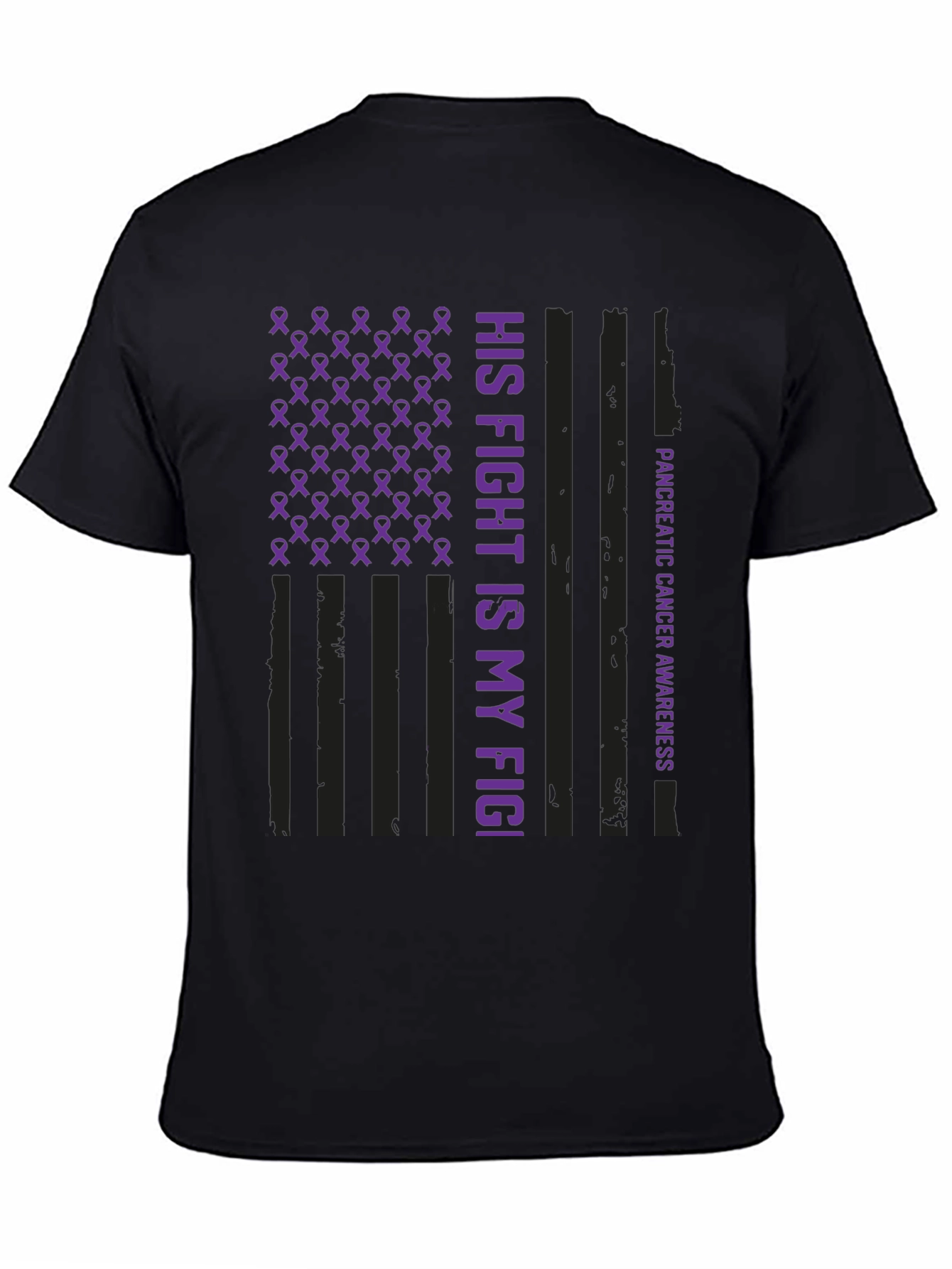 Pancreatic Cancer Awareness T-Shirt - His Fight is My Fight