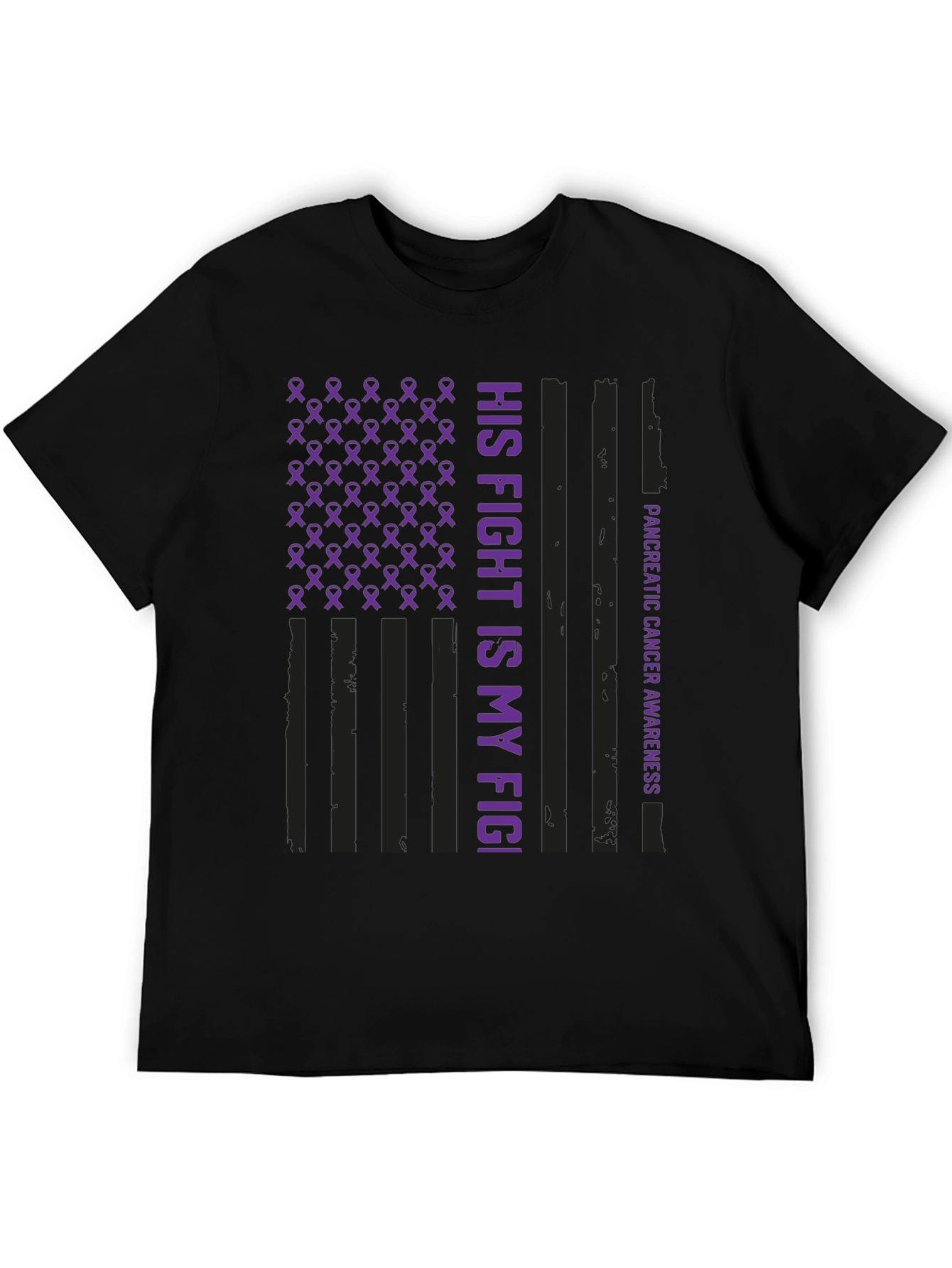 Pancreatic Cancer Awareness T-Shirt - His Fight is My Fight