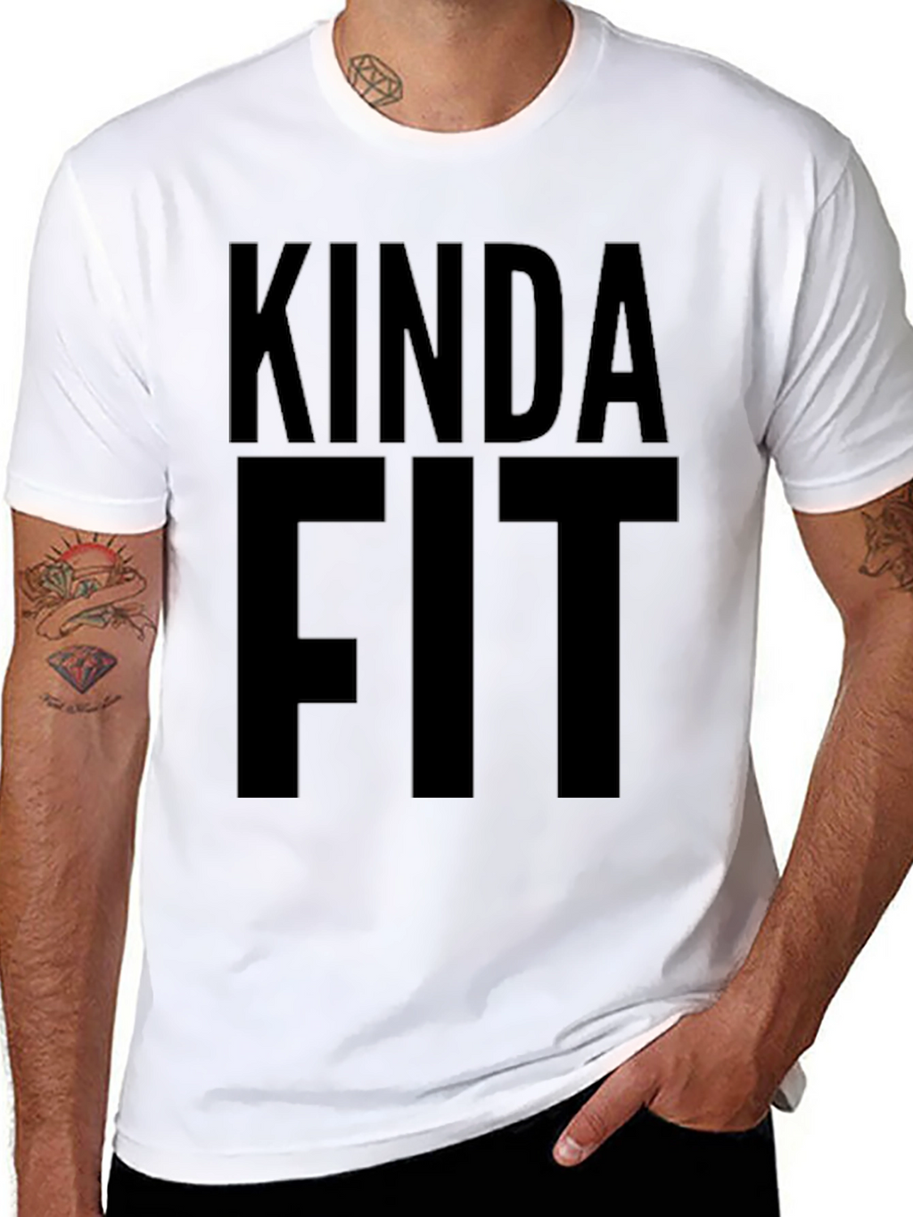 Kinda Fit T-Shirt - Black Graphic Tee