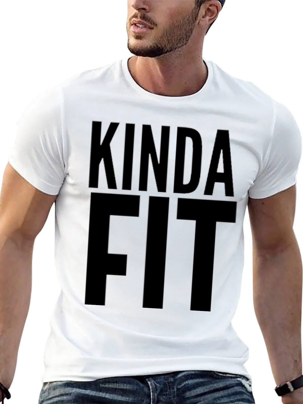 Kinda Fit T-Shirt - Black Graphic Tee