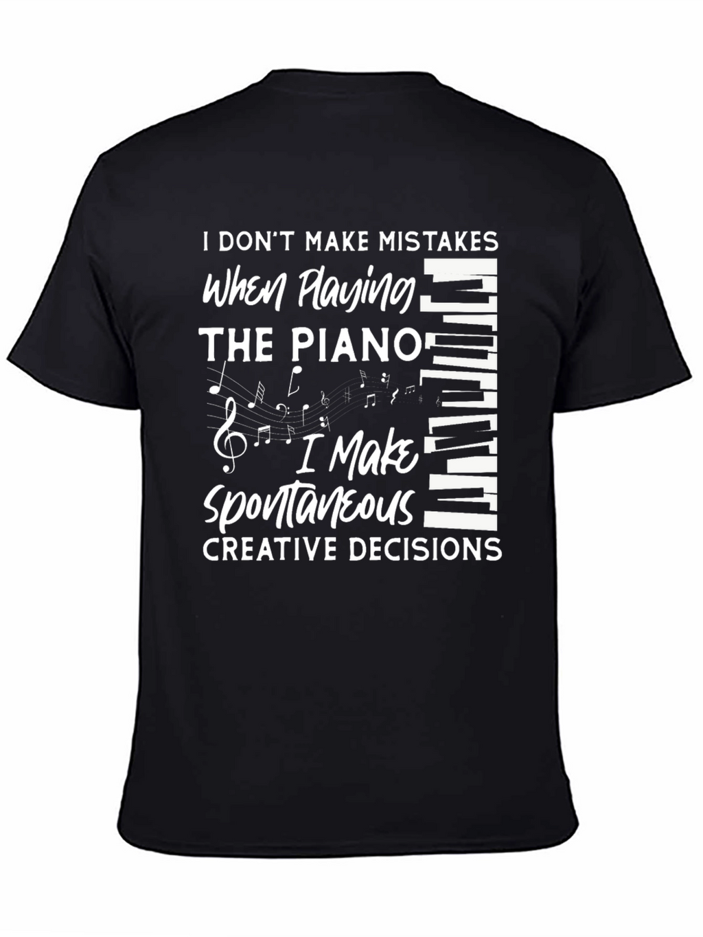 Piano Player Novelty Graphic T-Shirt