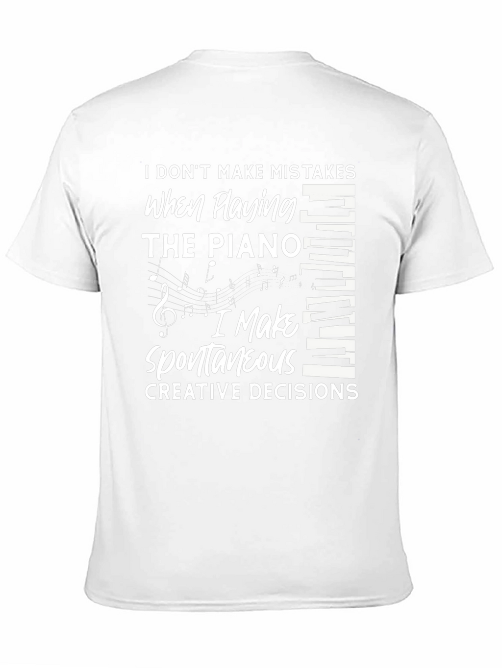 Piano Player Novelty Graphic T-Shirt