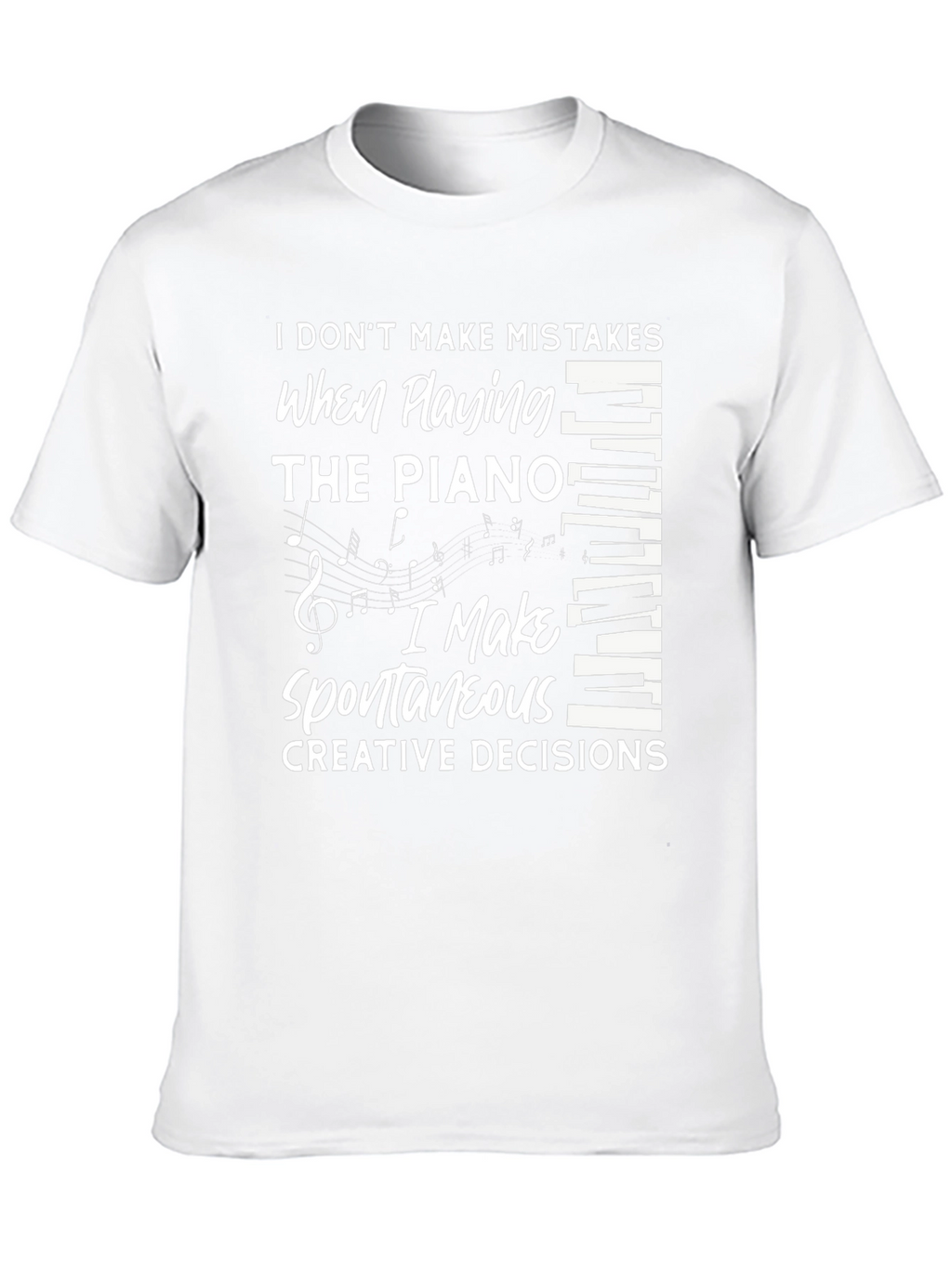 Piano Player Novelty Graphic T-Shirt