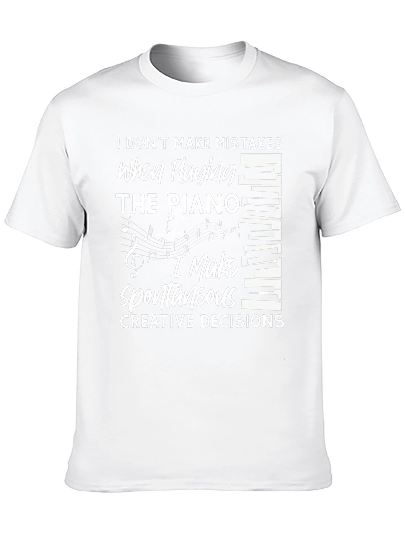 Piano Player Novelty Graphic T-Shirt