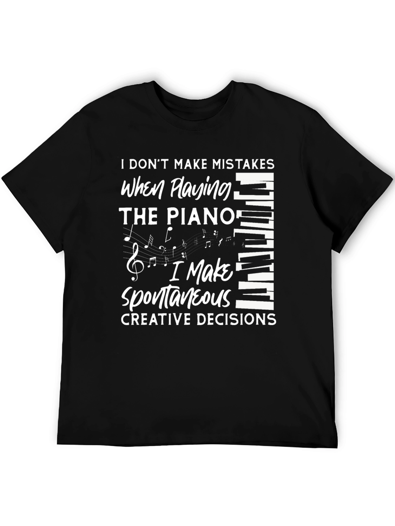 Piano Player Novelty Graphic T-Shirt