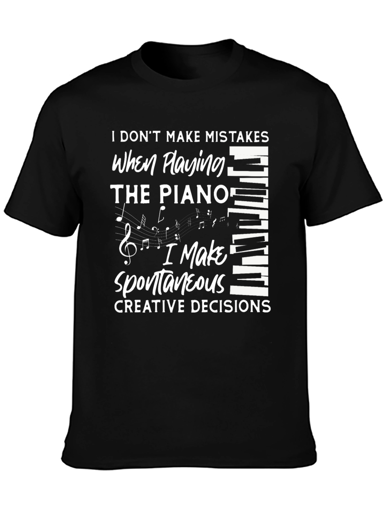 Piano Player Novelty Graphic T-Shirt