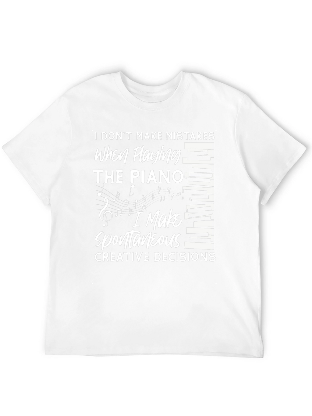 Piano Player Novelty Graphic T-Shirt