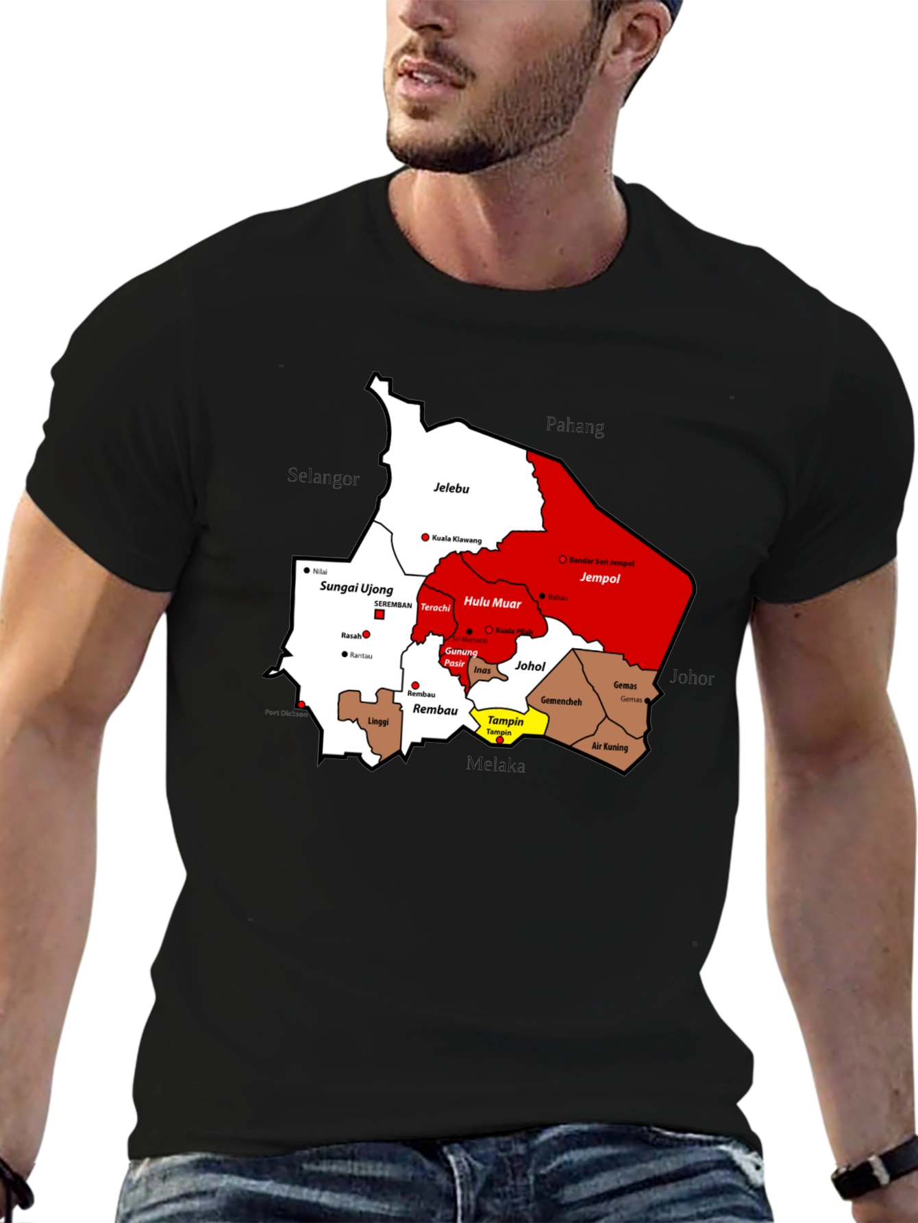 Negeri Sembilan Map T-Shirt - Malaysia State Pride