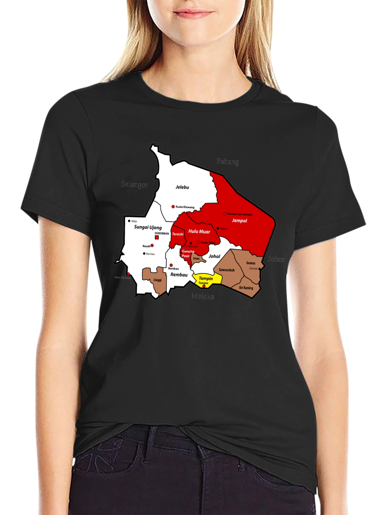 Negeri Sembilan Map T-Shirt - Malaysia State Pride